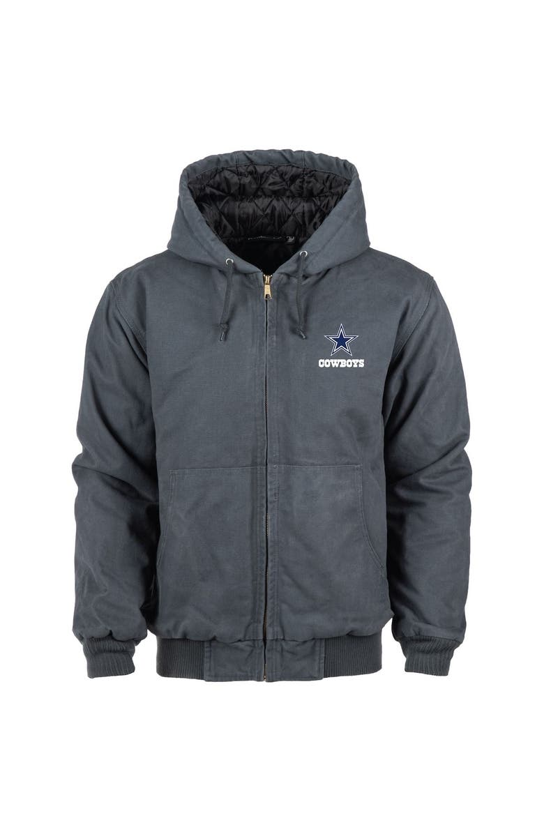 DUNBROOKE Men's Dunbrooke Navy Dallas Cowboys Dakota Cotton Canvas Hooded Jacket, Alternate, color,
