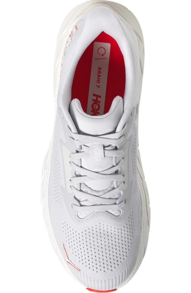 HOKA Arahi 7 Running Shoe, Alternate, color, Cosmic Grey / Tomato