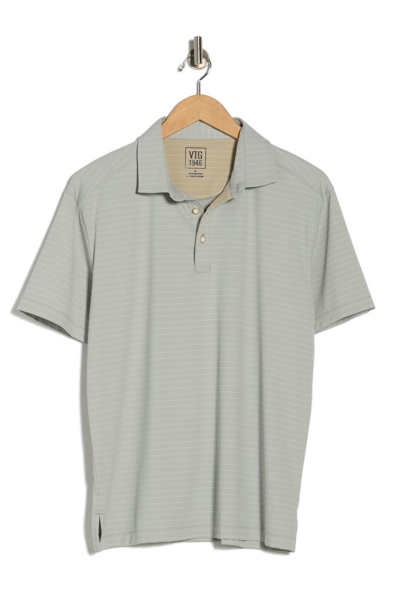 Vintage 1946 Nublend Stripe Hybrid Piqué Polo, Alternate, color, Silver Grey