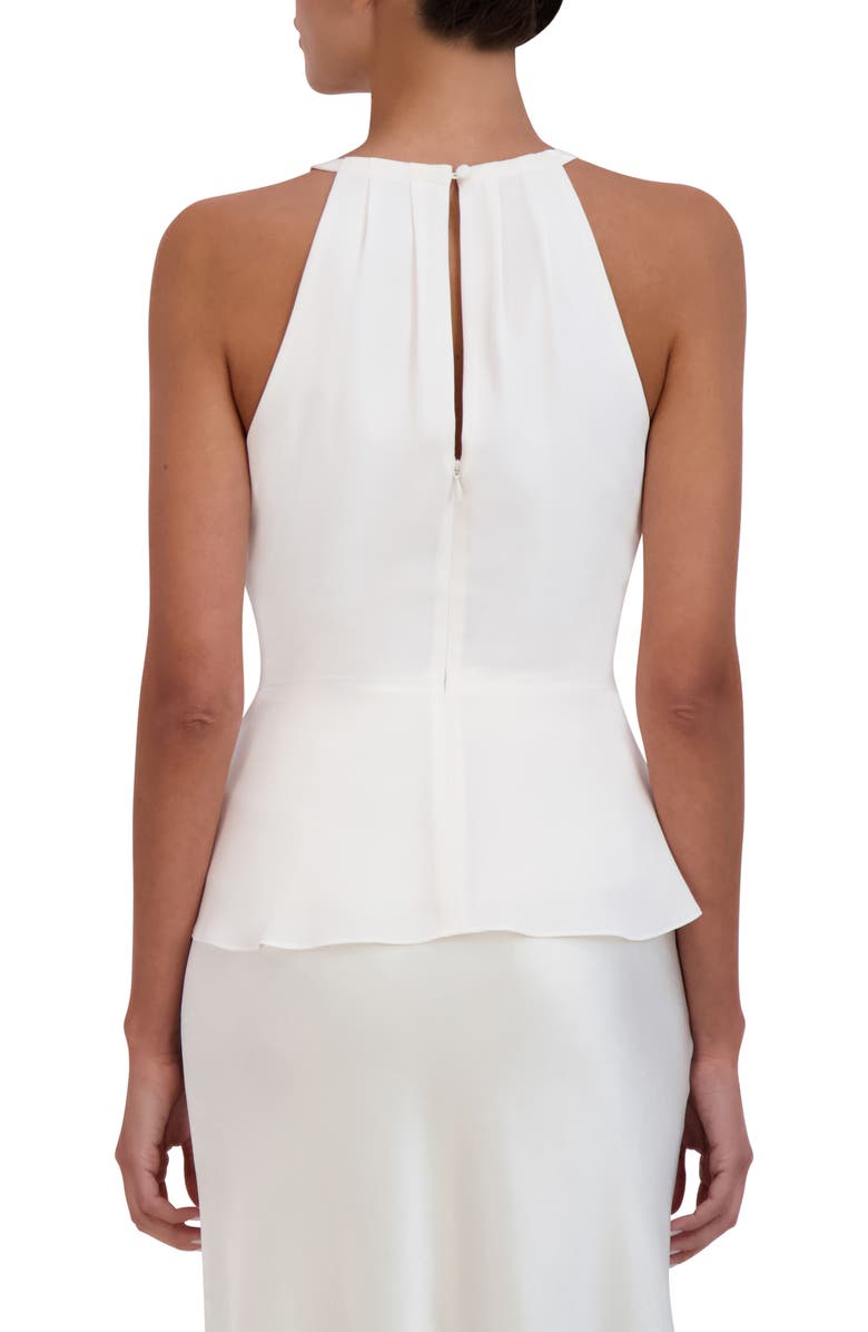 BCBGMAXAZRIA Keyhole Sleeveless Peplum Top, Alternate, color, 