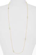 Kiara by Ki-ele Ella Freshwater Pearl & Aquamarine Station Necklace
