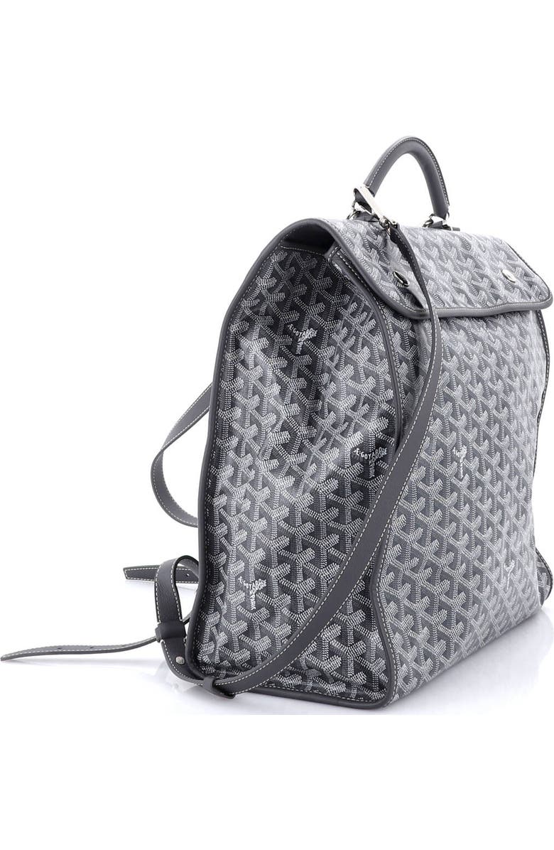 Pre-Owned Goyard Saint Leger Briefcase Backpack Coated Canvas, Alternate, color, Gray