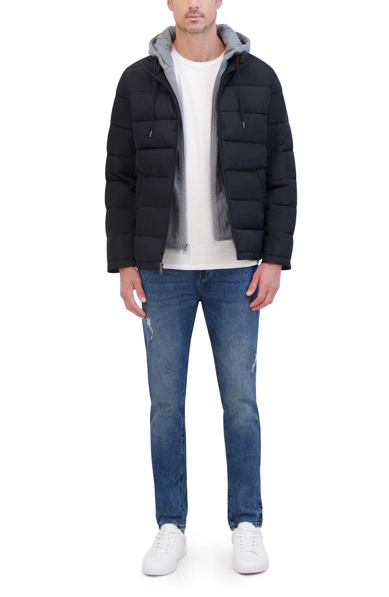 Kenneth Cole New York Water Resistant Puffer Jacket, Alternate, color, Black