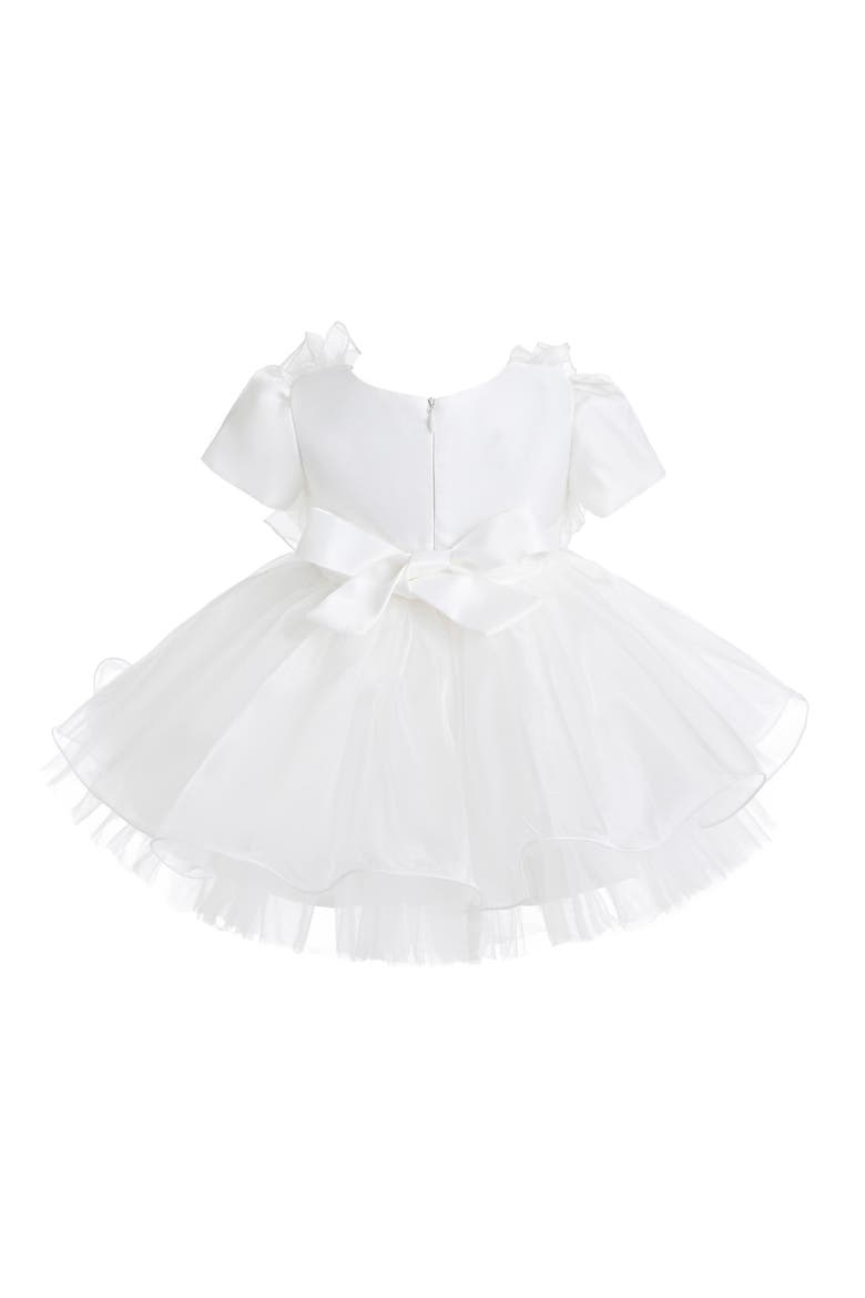 Celestara Ruffle Bow Dress, Alternate, color, White