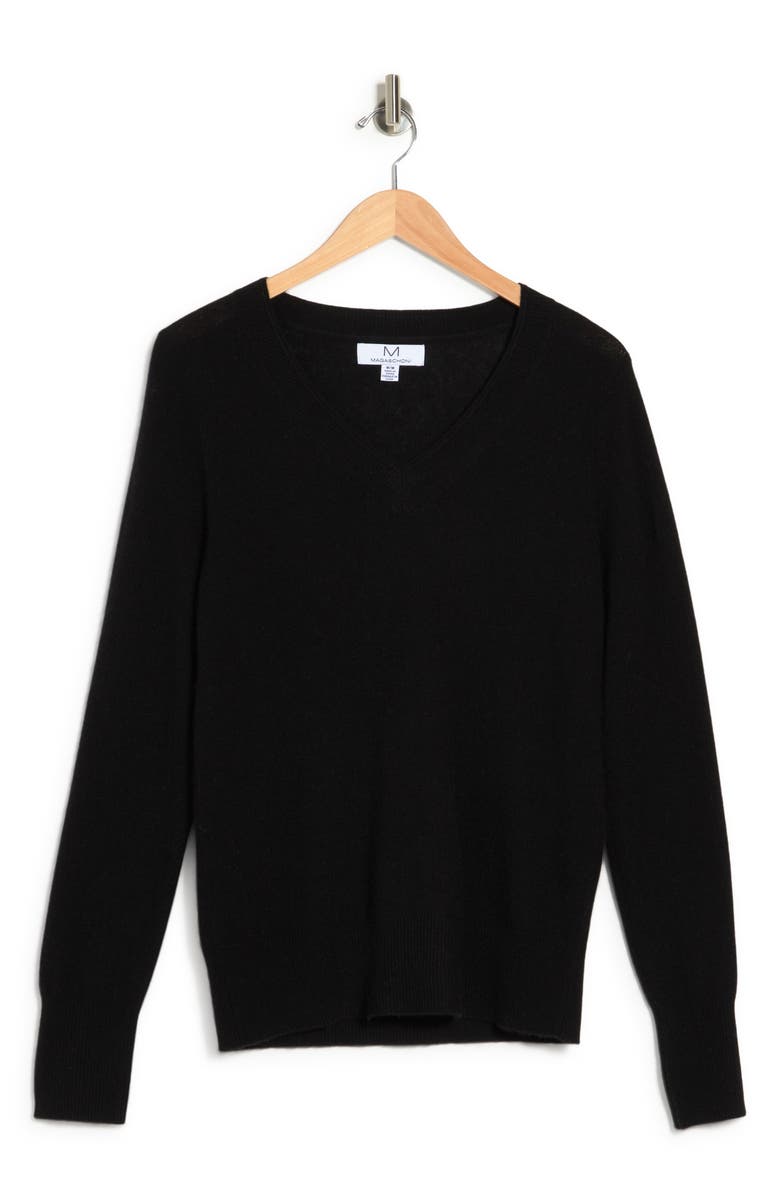 Magaschoni V-Neck Cashmere Sweater, Alternate, color,