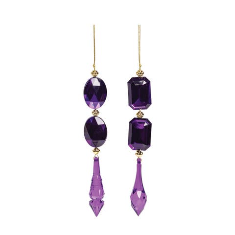 Purple Drop Ornament A/2