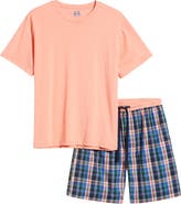 Majestic International Cozy Pajama T-Shirt & Woven Cotton Shorts Set