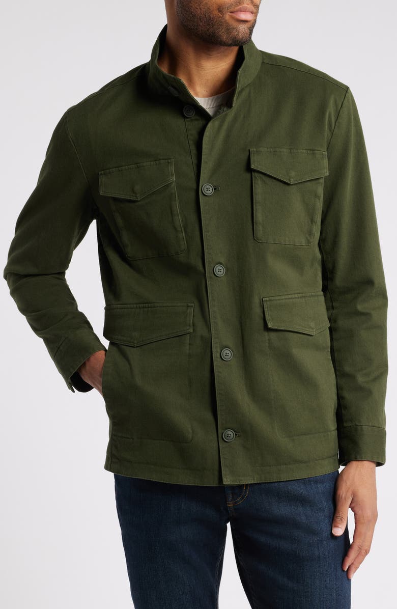 Peter Millar Stowe Reversible Utility Jacket, Alternate, color, Dark Olive