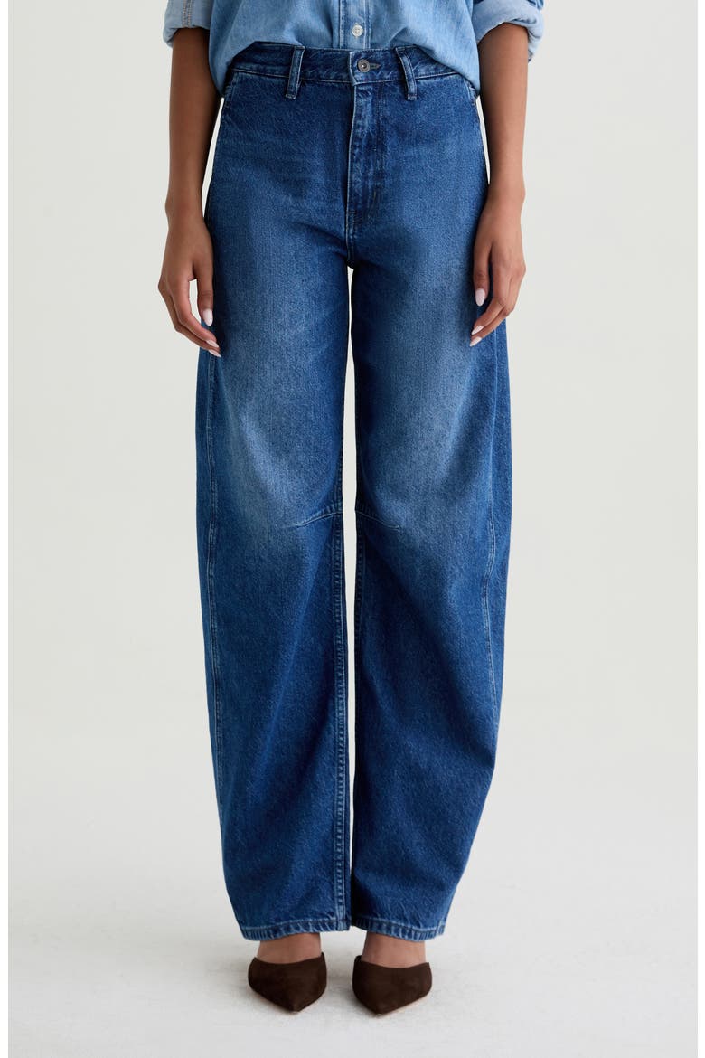 Mercer High Waist Barrel Jeans, Main, color, SIDECAR
