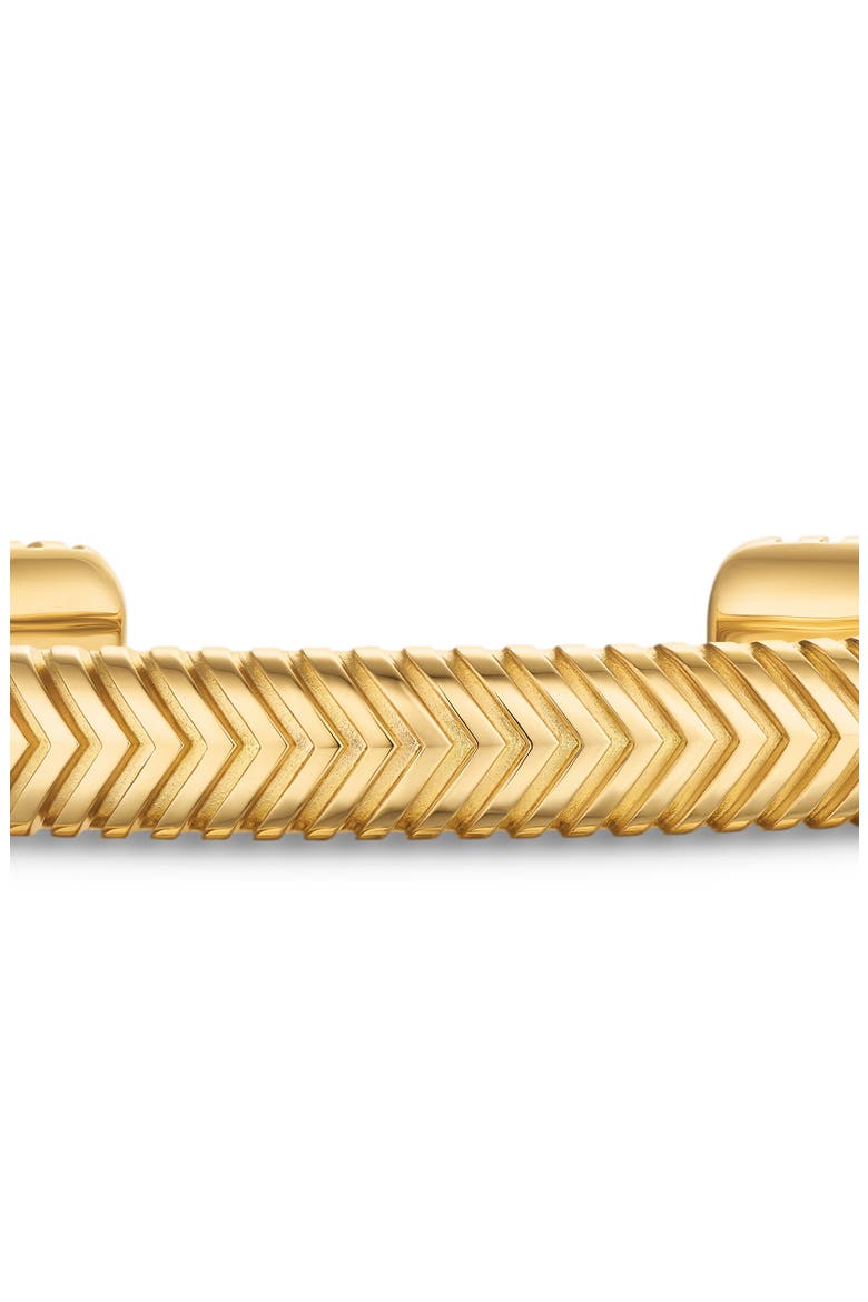 Chevron Cuff Bracelet in 18K Yellow Gold, Alternate, color, GOLD