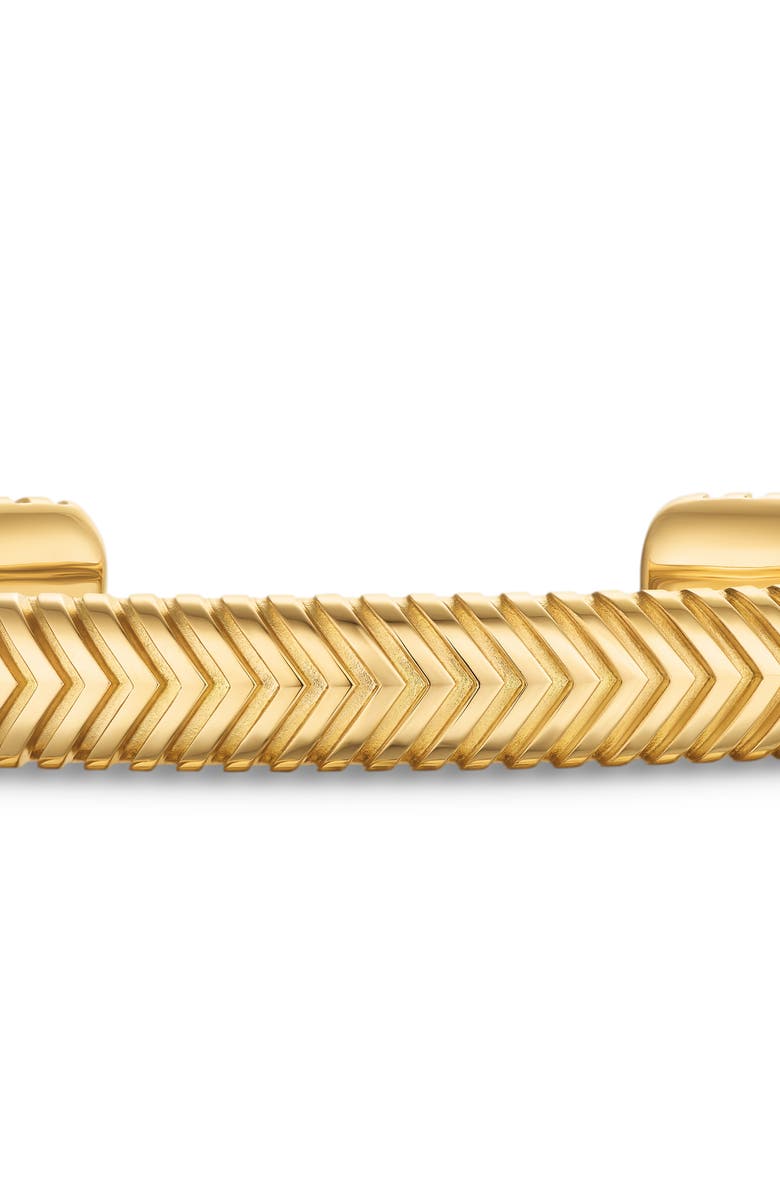David Yurman Chevron Cuff Bracelet in 18K Yellow Gold, Alternate, color, Gold