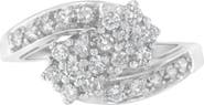 Haus of Brilliance 14KT White Gold 7/8 cttw Diamond Cluster Ring Band