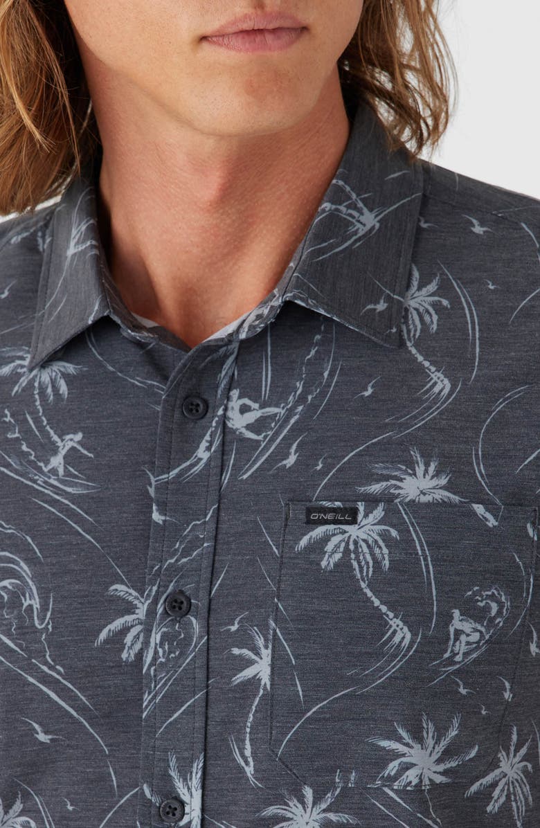 O'Neill TRVLR Traverse Floral Print UPF 50+ Button-Up Shirt, Alternate, color,