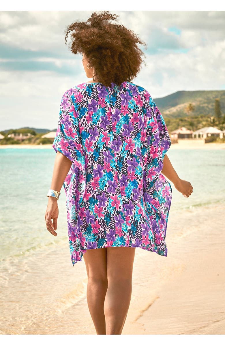 Swim 365 Jeweled Caftan, Alternate, color, Black