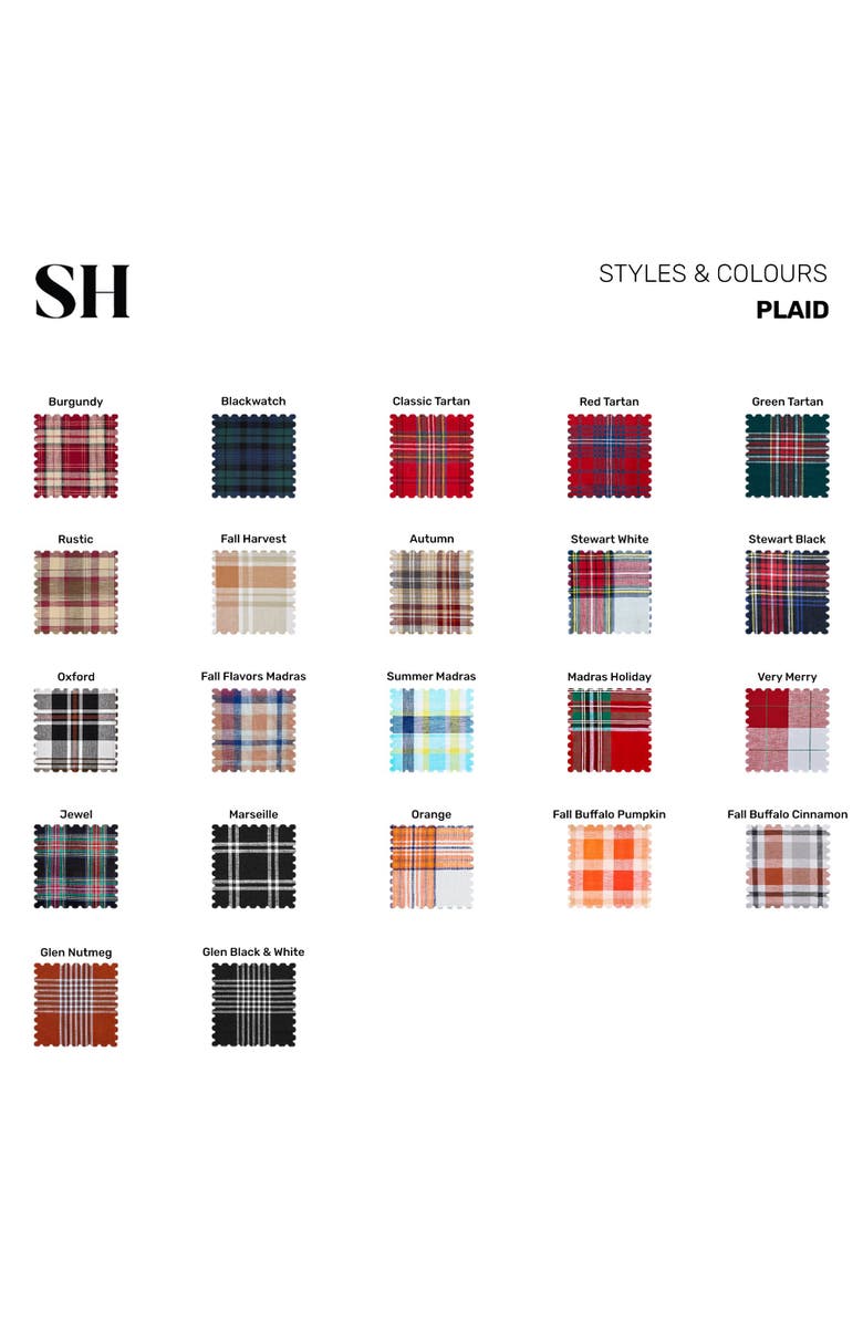 Solino Home Linen Table Throw - Glen Check, Alternate, color, Black And White