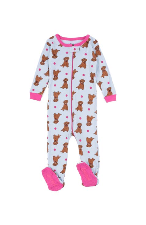 Kids Footed Printed Cotton Matching Family Pajamas, Animal Kingdom Prints (Toddler, Little Kid & Big Kid)