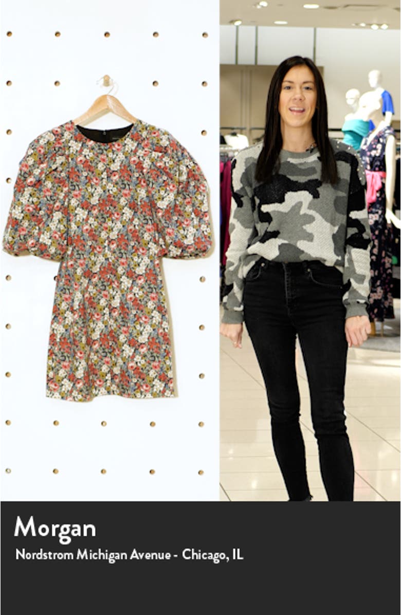 Floral Puff Sleeve Minidress, sales video thumbnail