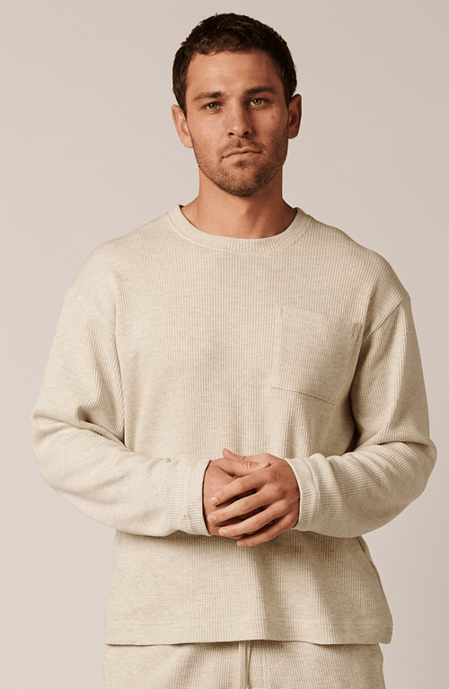 Leisure Lab Cozy Cotton Crewneck In White