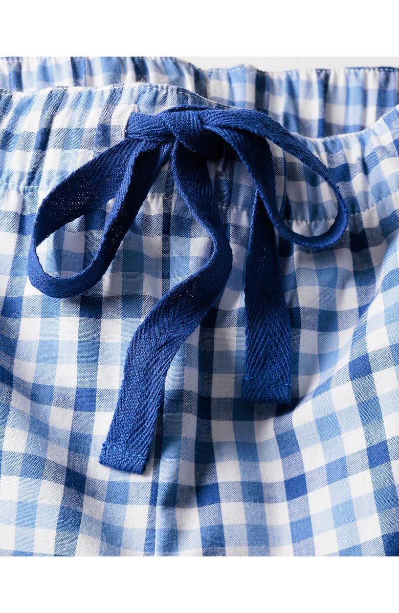 Petite Plume Gingham Brushed Cotton Twill Pajamas, Alternate, color, Blue