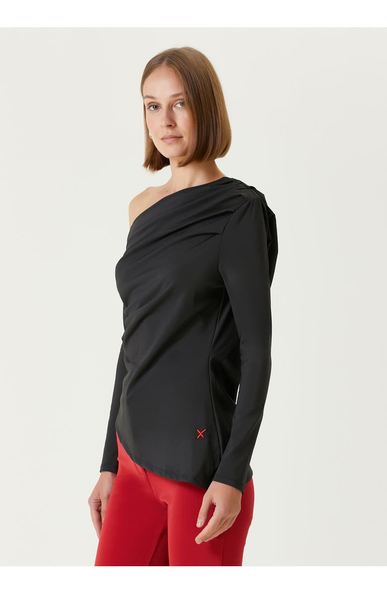 PCFG Your *Itch Draped Long Sleeve Top, Alternate, color, Black