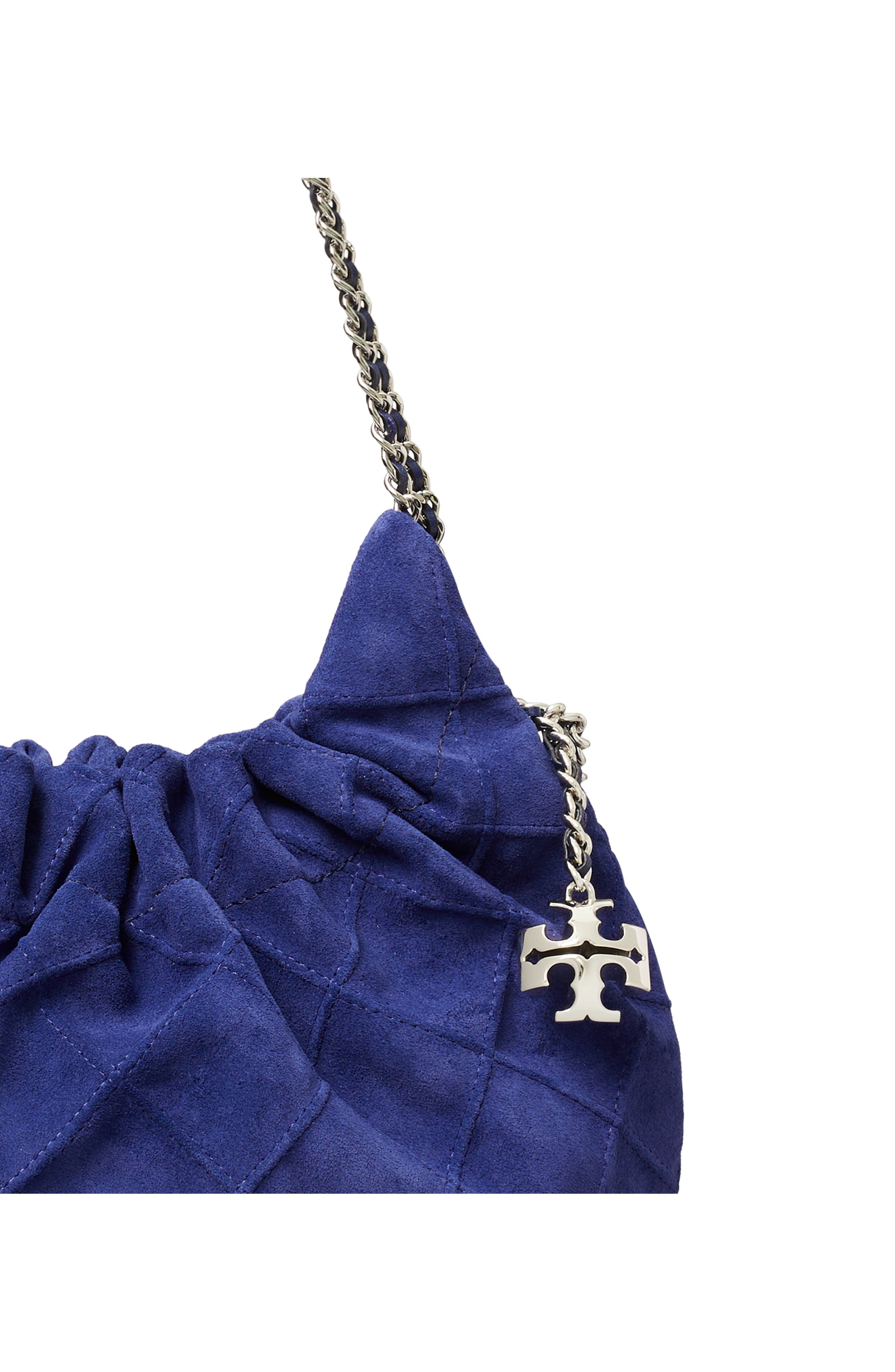Fleming Suede Mini Hobo, Alternate, color, BALLPOINT BLUE