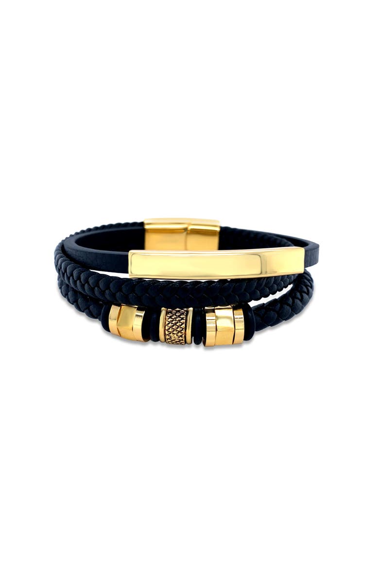 Bolton Stack Men's Cuff, Main, color, Gold