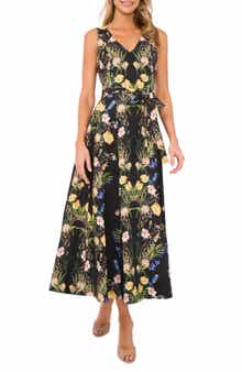 Ted Baker Floral Sleeveless Linen Maxi Dress