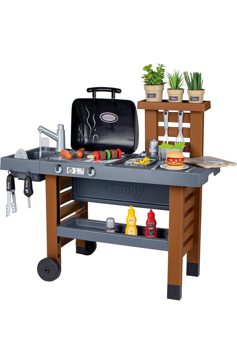 Smoby Garden Kitchen Toy Grill 43pcs, Main, color, Multicolored