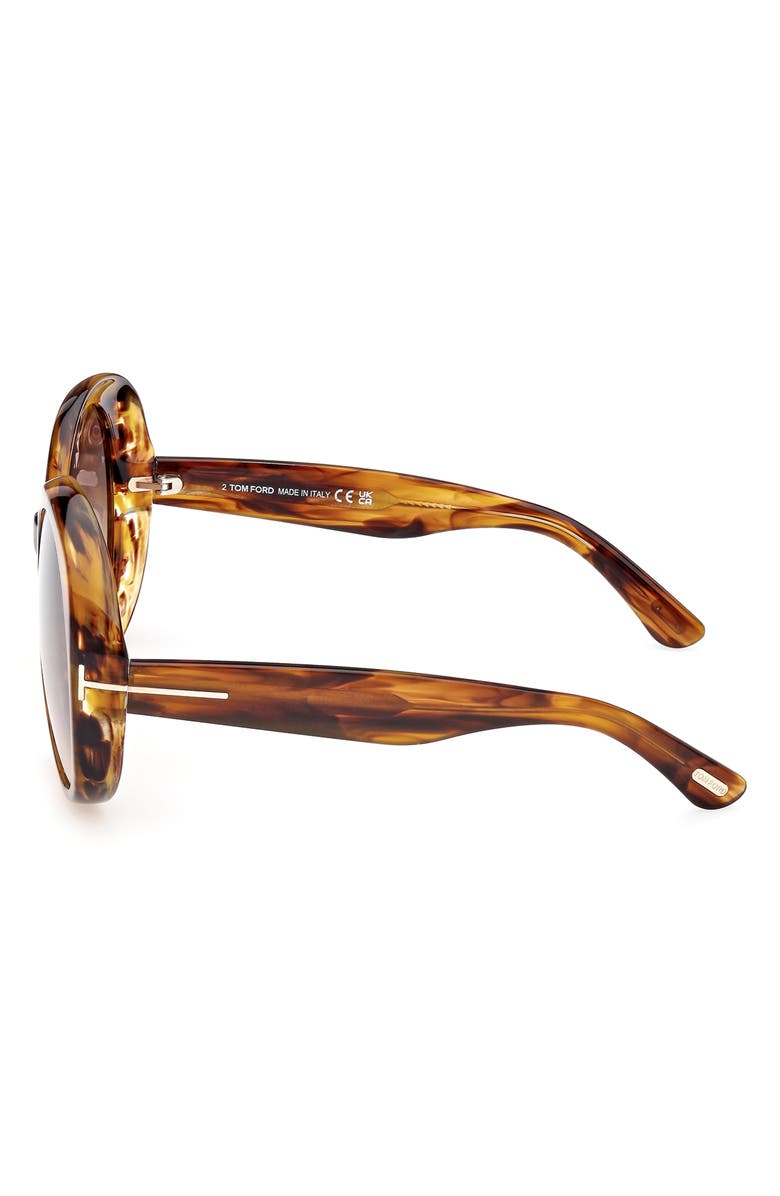 TOM FORD Annabelle 62mm Gradient Oversize Round Sunglasses, Alternate, color, 