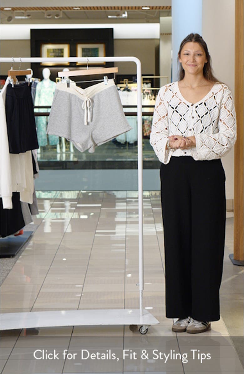 Mixed Media Terry Drawstring Shorts, sales video thumbnail