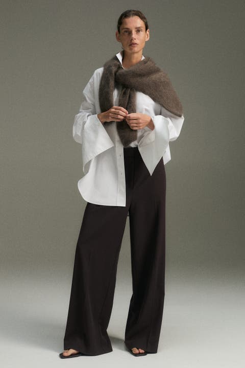 Wide-Leg Dress Pants