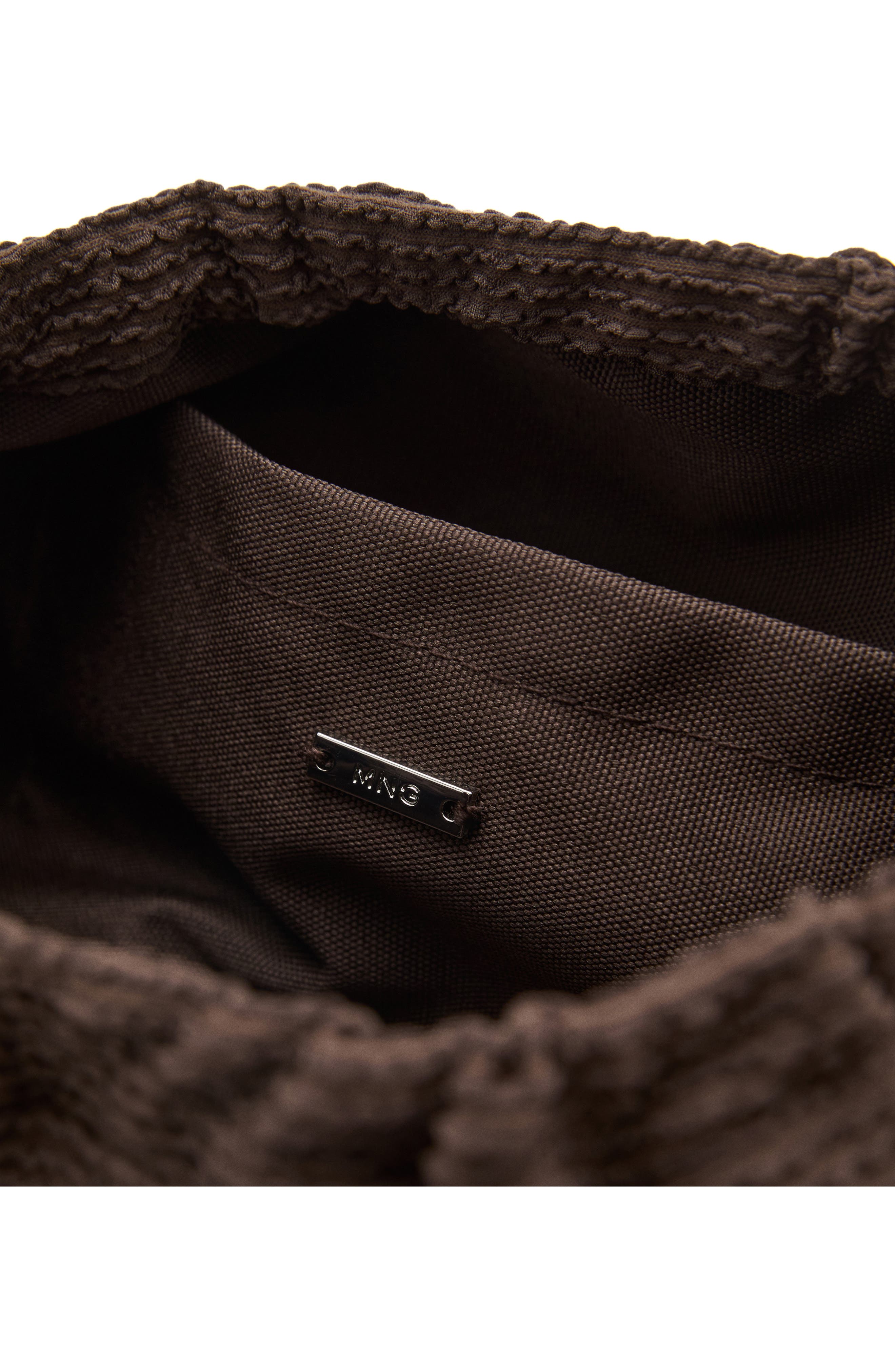 MANGO Textured Cosmetics Bag, Alternate, color, 