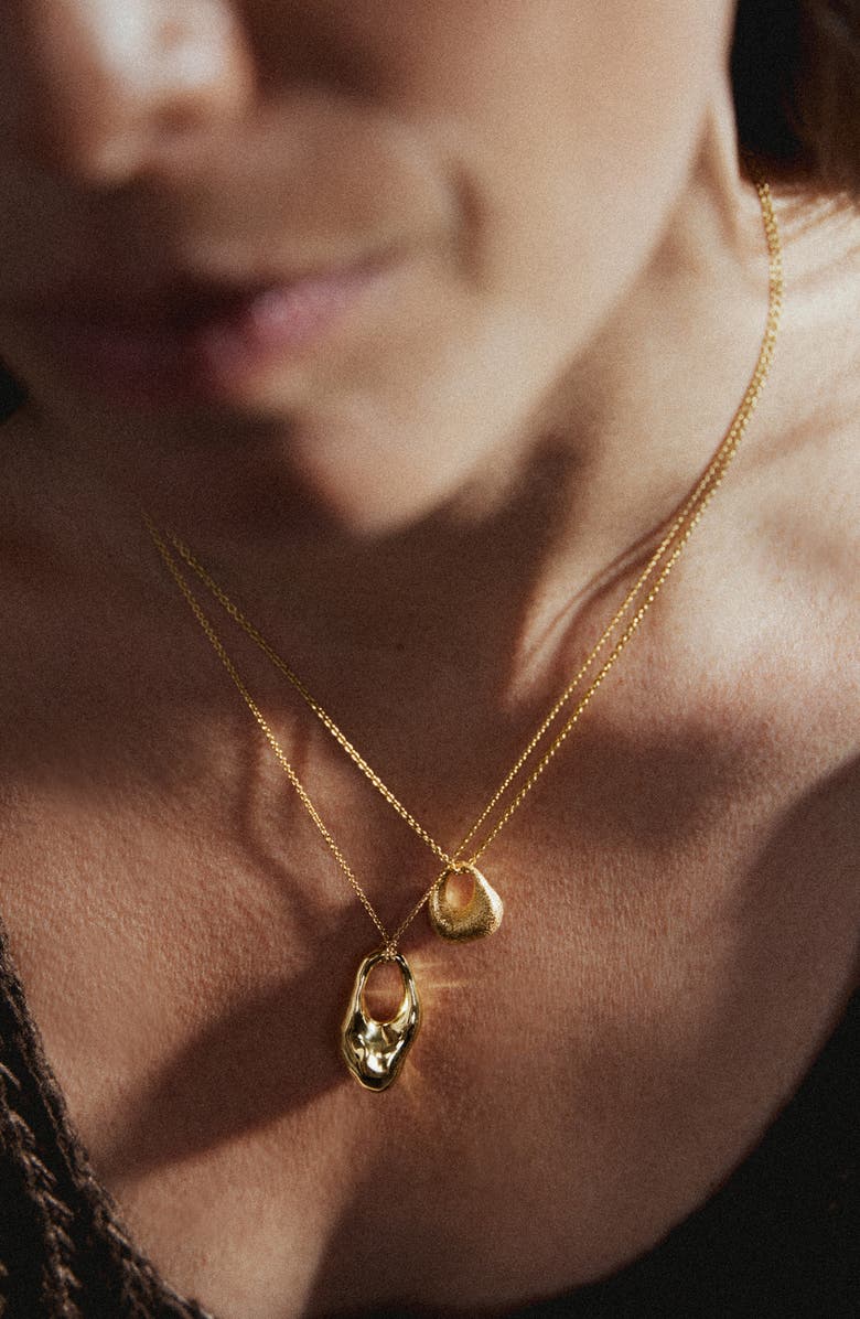 Monica Vinader Antica Bold Pendant Necklace, Alternate, color, 18Ct Gold Vermeil