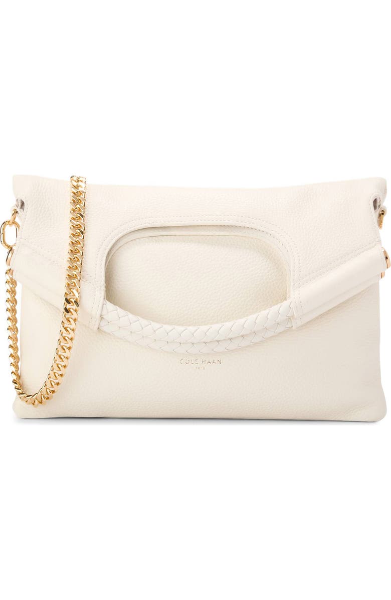 Cole Haan Carolyn Leather Foldover Tote, Main, color, Ivory