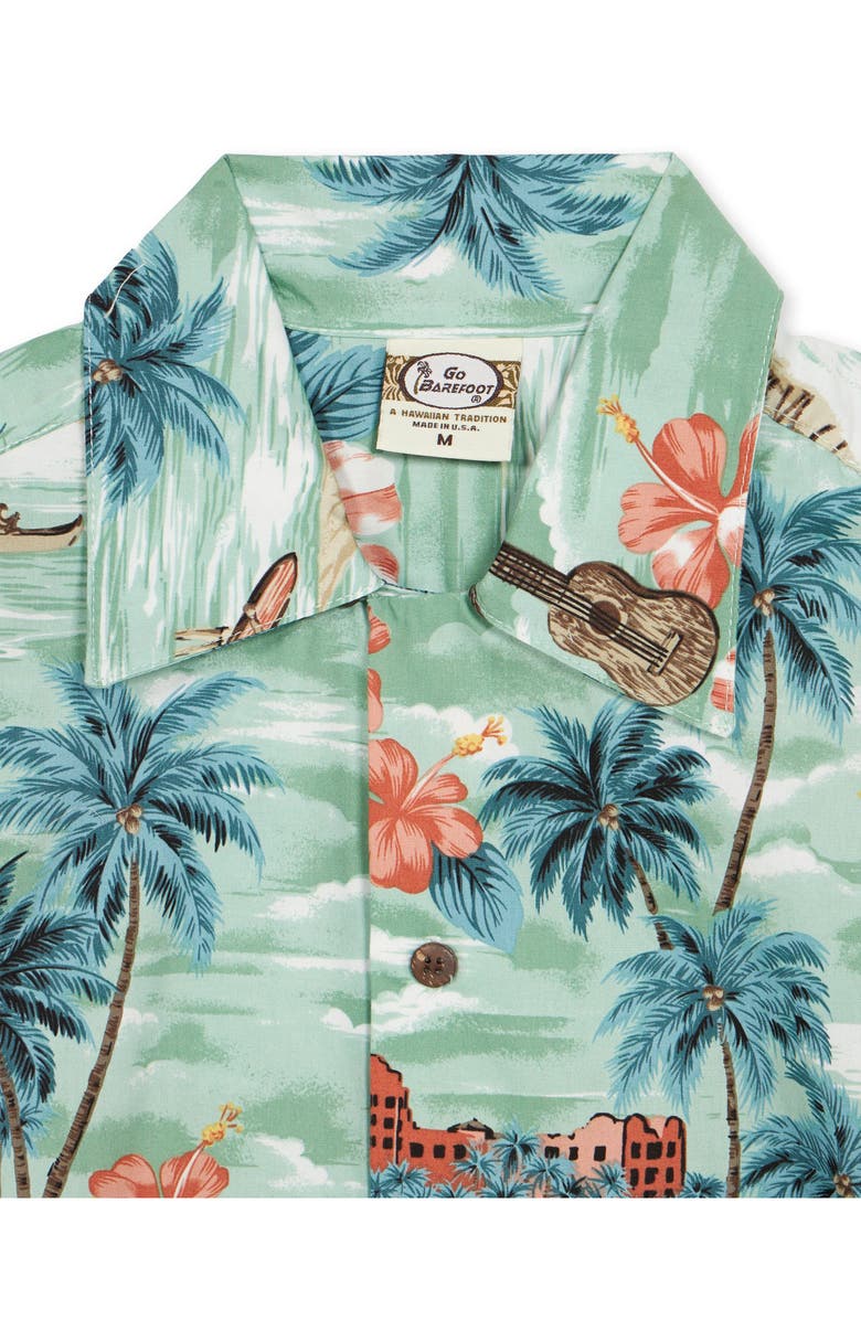 Fortela Fiji Printed Cotton Shirt, Alternate, color, Green