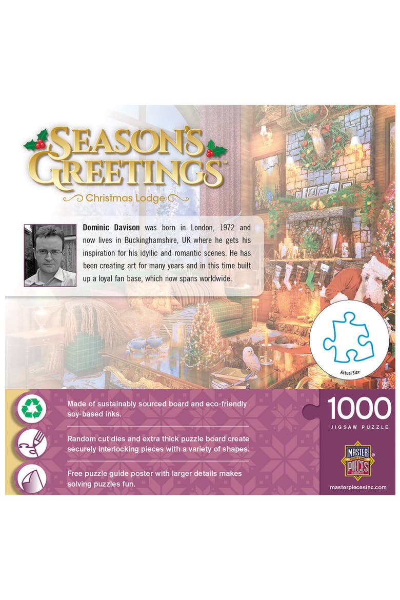 Christmas Lodge 1000 Piece Jigsaw Puzzle, Alternate, color, Multicolor