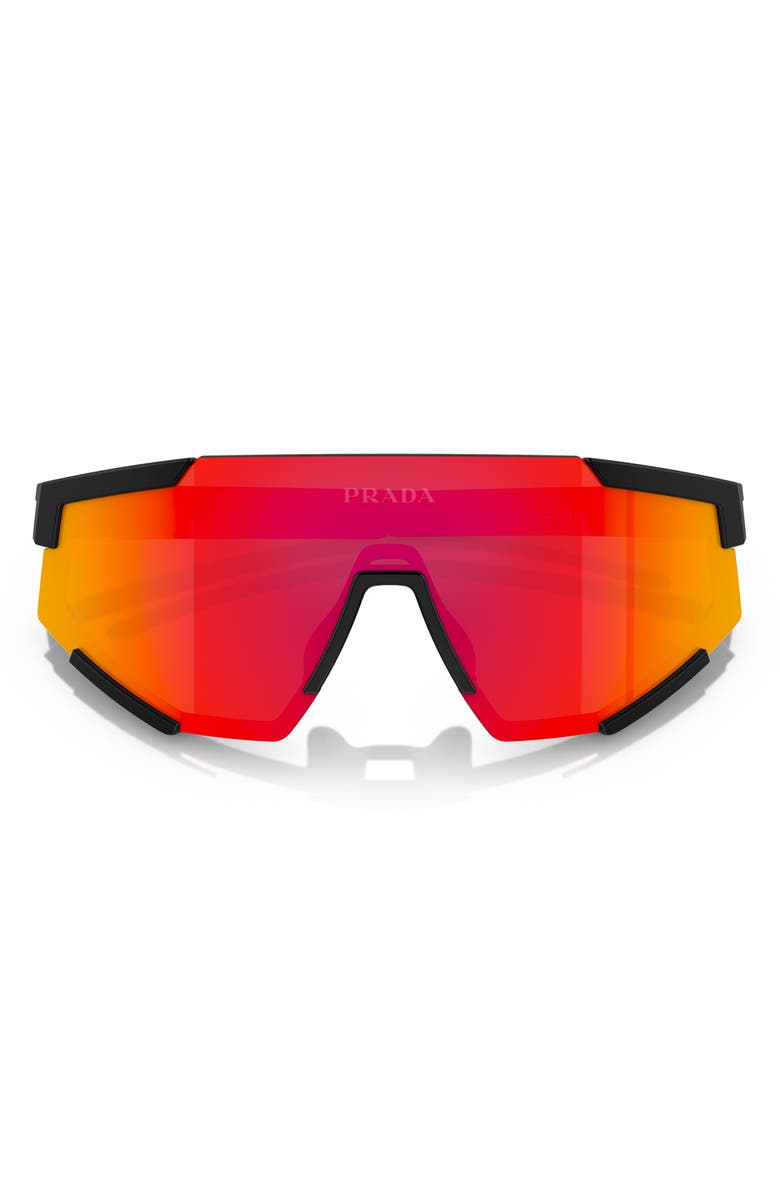 Prada Linea Rossa 137mm Pillow Shield Sunglasses, Alternate, color,