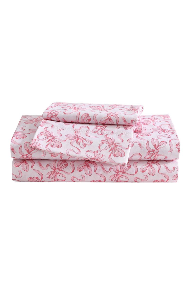 Ballet Bows Sheet Set, Main, color, PINK