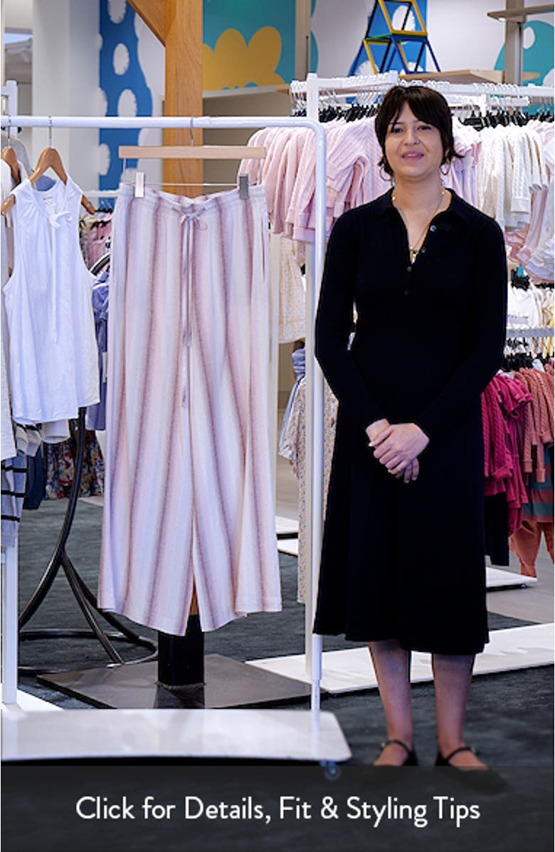 Stripe Drawstring Wide Leg Pants, sales video thumbnail