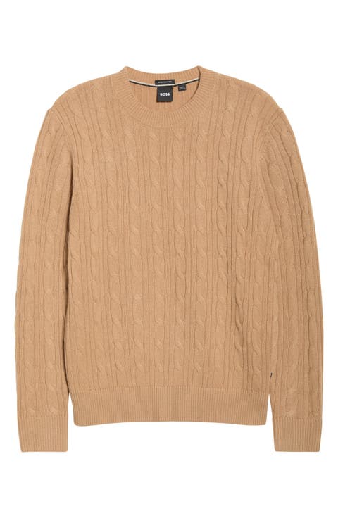 Hetico Cable Stitch Virgin Wool & Cashmere Sweater