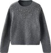 MANGO Estrella Embellished Sweater