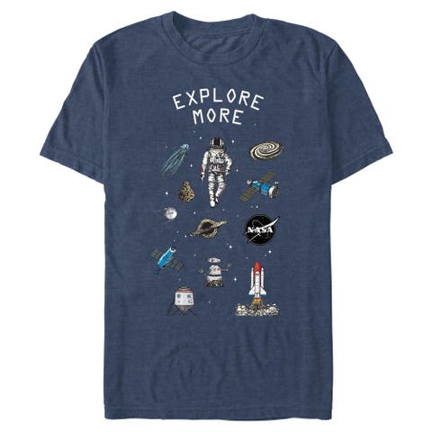 Men's NASA Explore More Space Items  Graphic T-Shirt