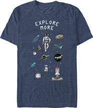 NASA Men's NASA Explore More Space Items Graphic T-Shirt