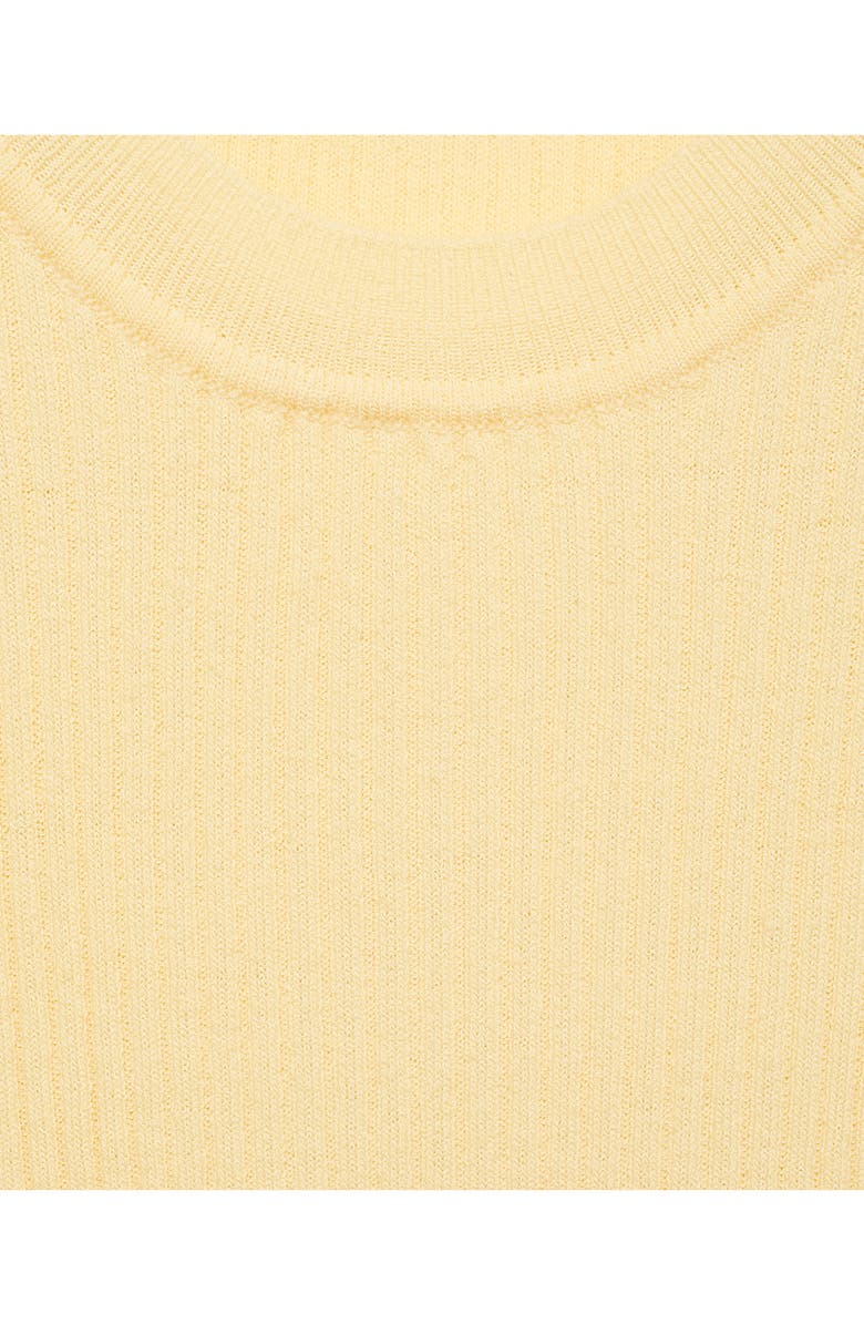 MANGO Sleeveless Rib Sweater, Alternate, color, Pastel Yellow