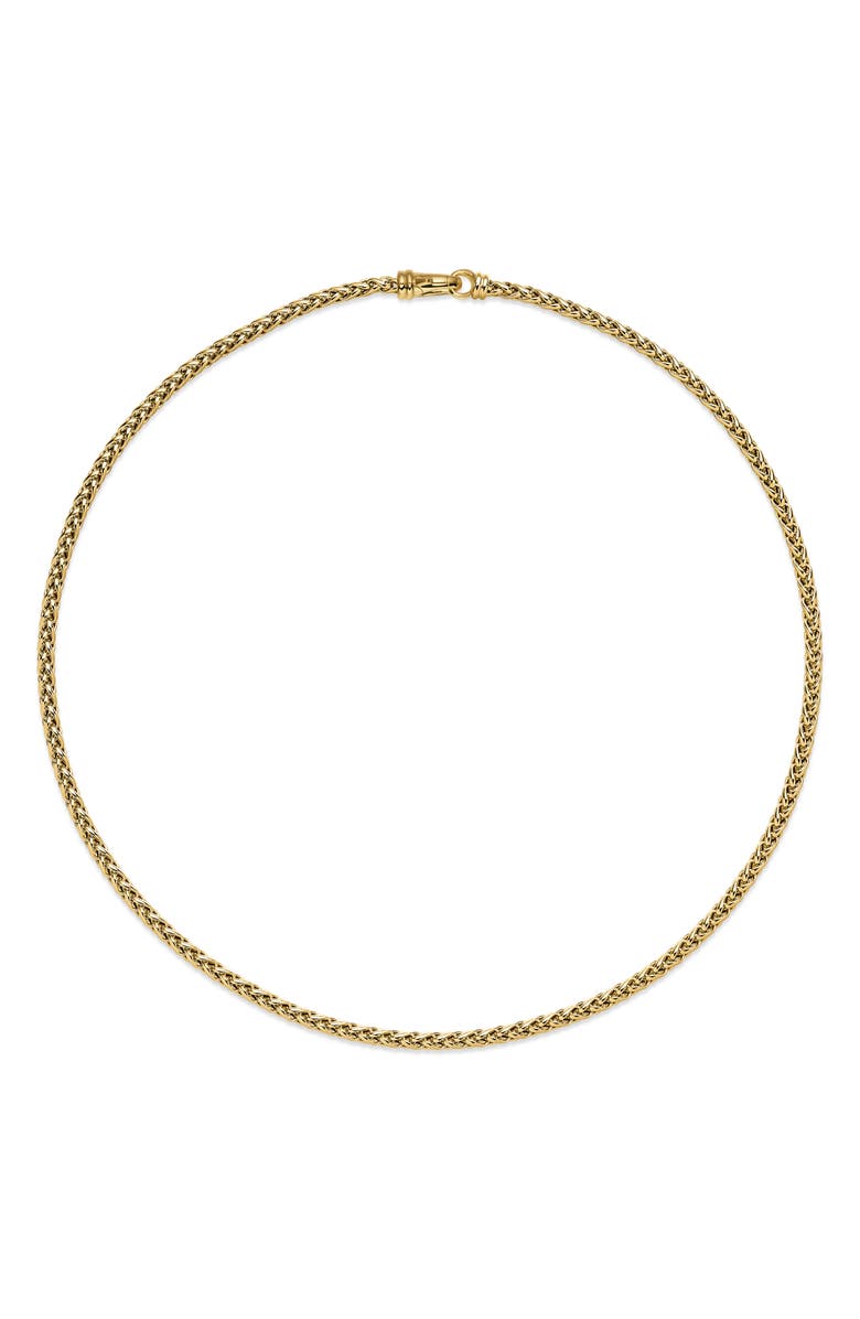 David Yurman Men's Wheat Chain Necklace in 18K Yellow Gold, 4mm, Alternate, color, 