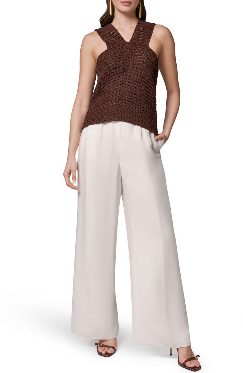 Donna Karan New York Metallic Open Stitch Sweater Tank, Alternate, color, Canyon