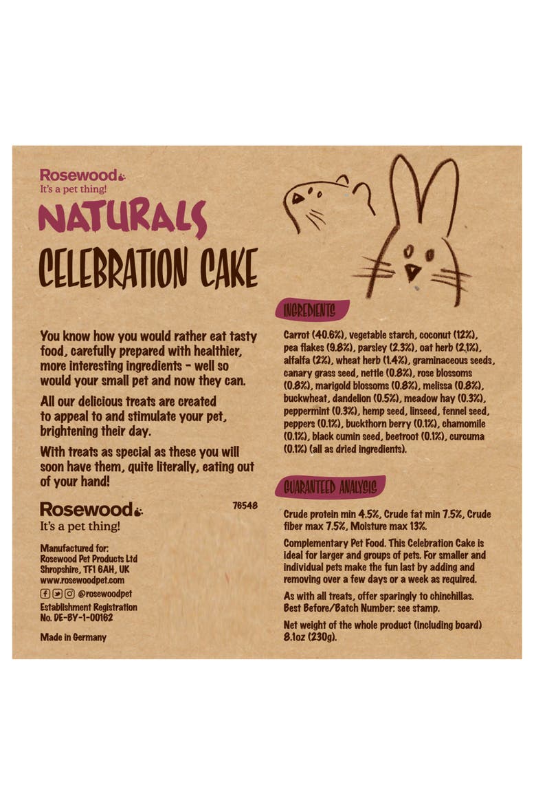 Celebration Cake, 4 Pack Pet Treats, Alternate, color, Multicolored