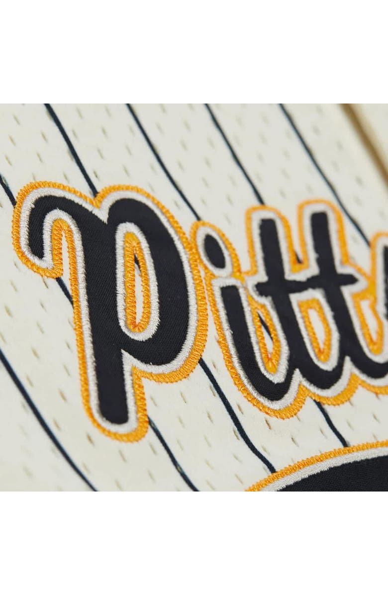 Mitchell & Ness Men's Mitchell & Ness Troy Polamalu Cream Pittsburgh Steelers Name & Number Mesh Button-Up Baseball Jersey, Alternate, color, Cream