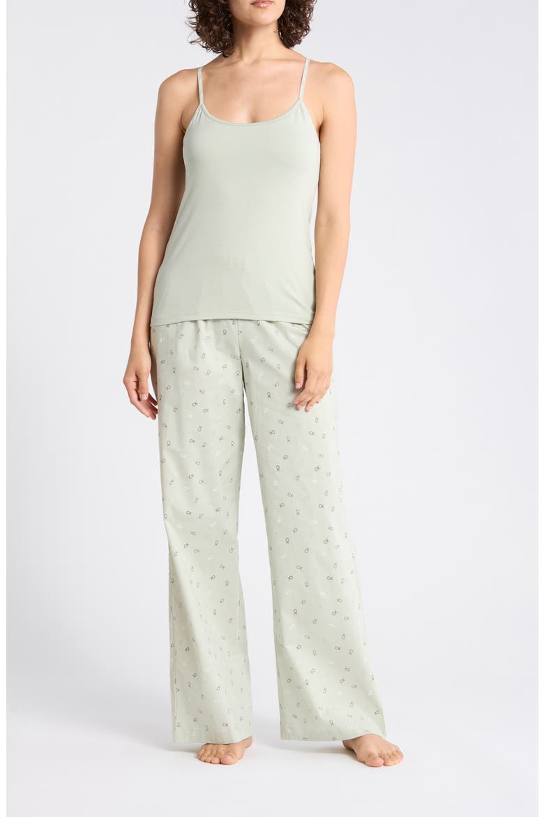 Camisole Long Pajamas, Main, color, MISTY SAGE/ MISTY SAGE