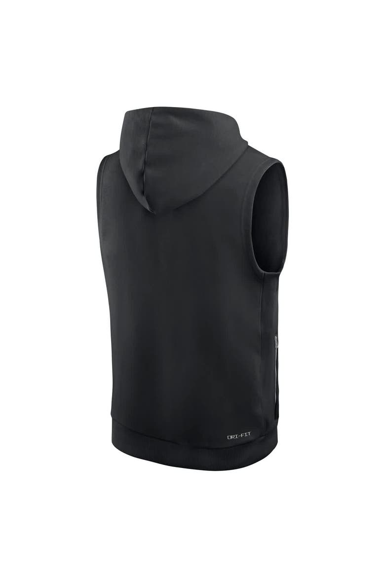 Men's Nike Black New York Jets Sideline Performance Sleeveless Pullover Hoodie, Alternate, color, Black